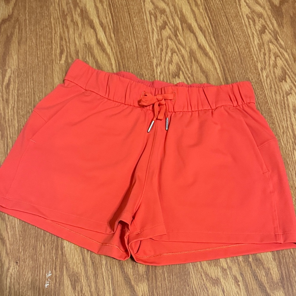 Women's Red/Orange Drawstring Shorts